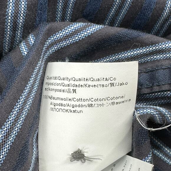 Hugo Boss Shirt Mens Medium Blue Stripe Button Up Regular Fit 100% Cotton Office - Picture 6 of 8